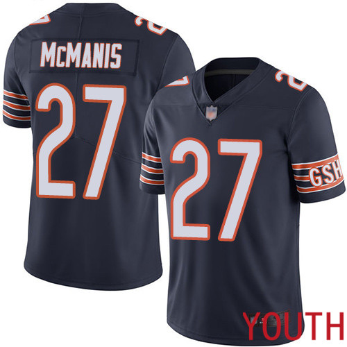 Chicago Bears Limited Navy Blue Youth Sherrick McManis Home Jersey NFL Football #27 Vapor Untouchable->youth nfl jersey->Youth Jersey